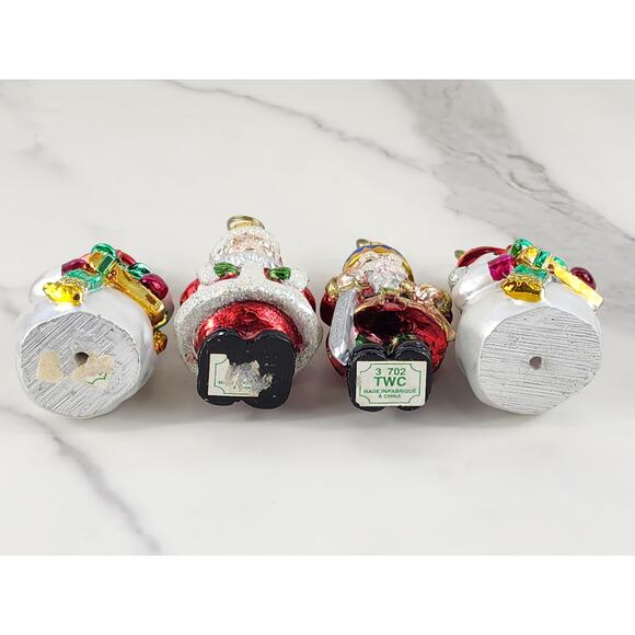 TWC Christmas Tree Ornaments Santa Snowman Nutcracker 4" Resin 90s Holidays x4 - Picture 13 of 15